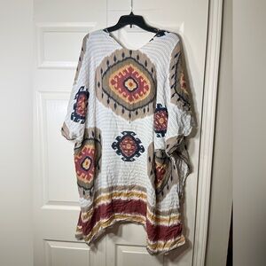 Ruggine Women’s Kimono Dustrer Wrap OS Swim Cover Cute Boho Summer Festival